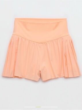 NWT OFFLINE by aerie Real Me Loose Pleated Flowy Shorts Beach Peach Size Small